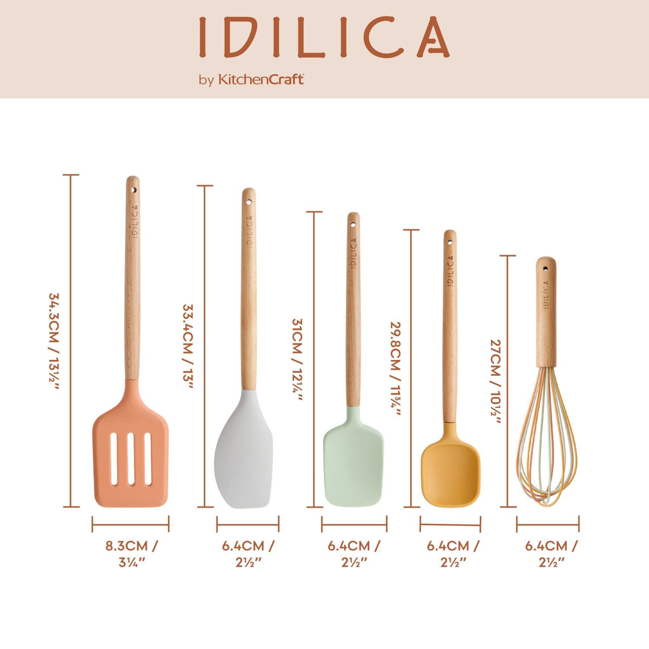 KitchenCraft Idilica sada kuchyňského náčiní, IDTOOL5PC