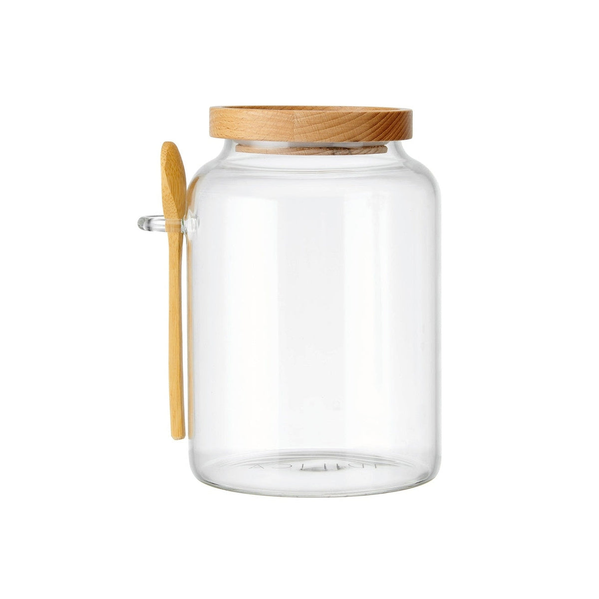 KitchenCraft Idilica skleněná úložná dóza se lžičkou 1,2 l, IDGLSSTORSPN