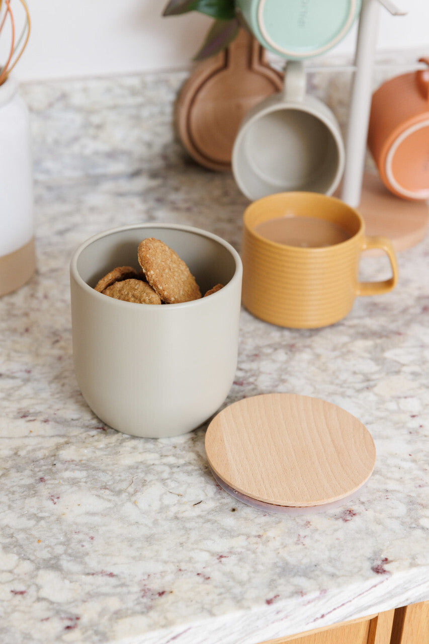 KitchenCraft Idilica úložná dóza 1 l, šedá , IDCANMEDGRY