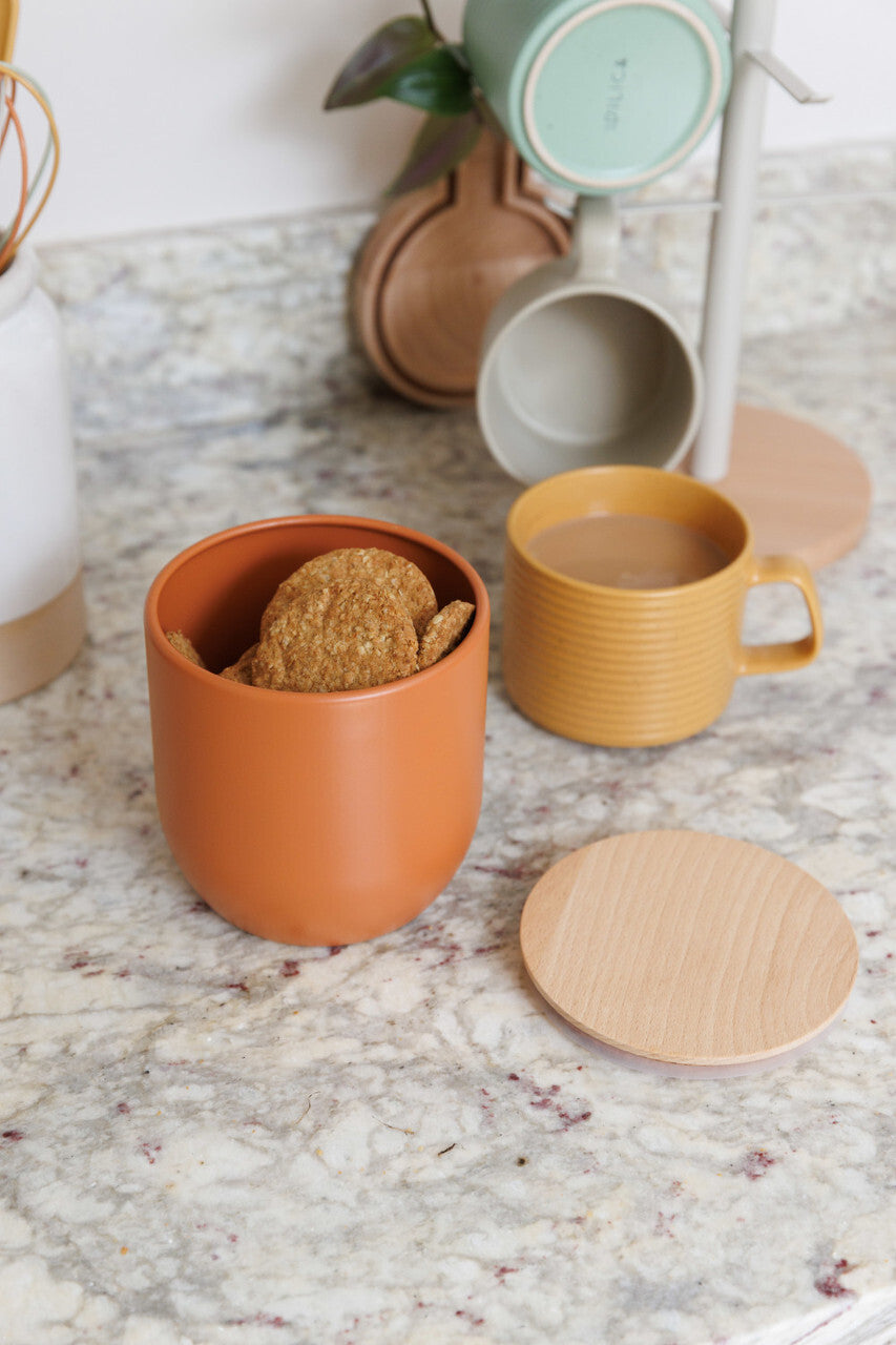 KitchenCraft Idilica úložná dóza 1 l, oranžová, IDCANMEDORG