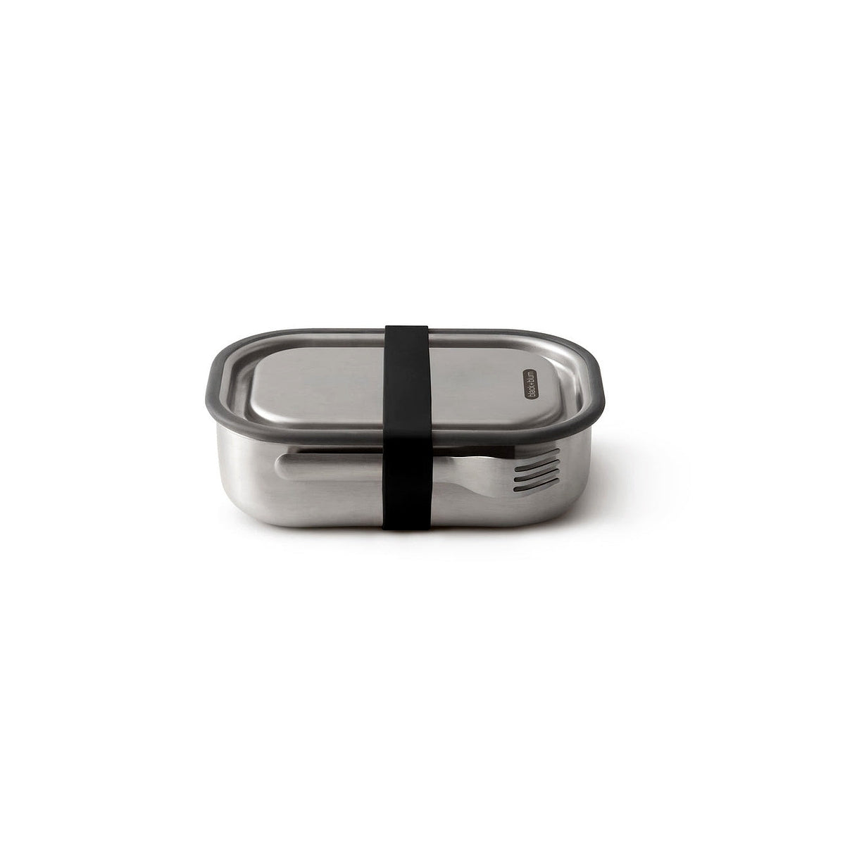 Black+Blum nerezový svačinový box s vidličkou 1 l, black, BAM-SS-L018