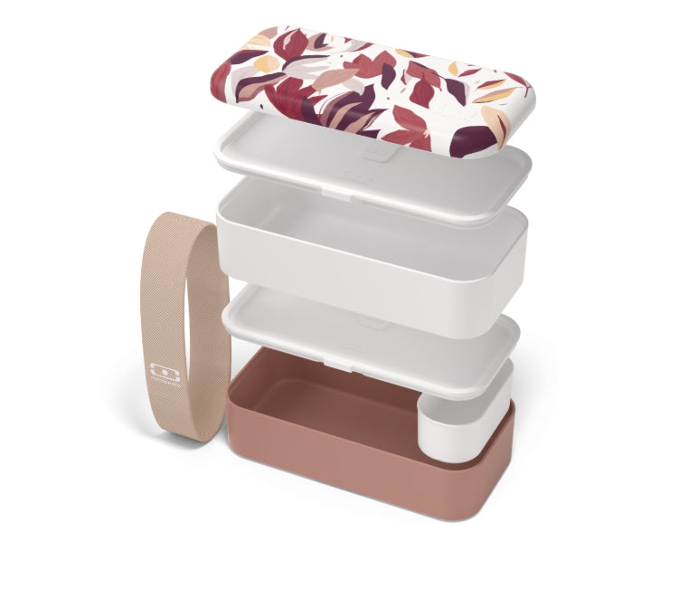 Monbento Original svačinový box 1 l, pink vegetal, 11124123