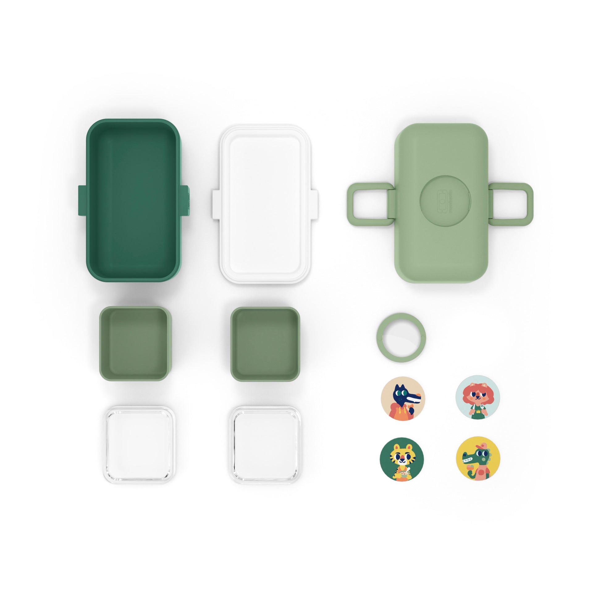 Monbento Tresor dětský svačinový box 0,8 l, green forest, 17010065