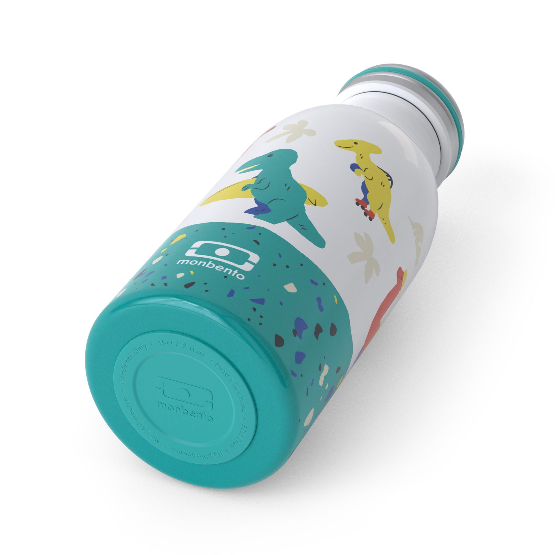 Monbento Cooly dětská termoláhev na pití 350 ml, blue dino, 47274120