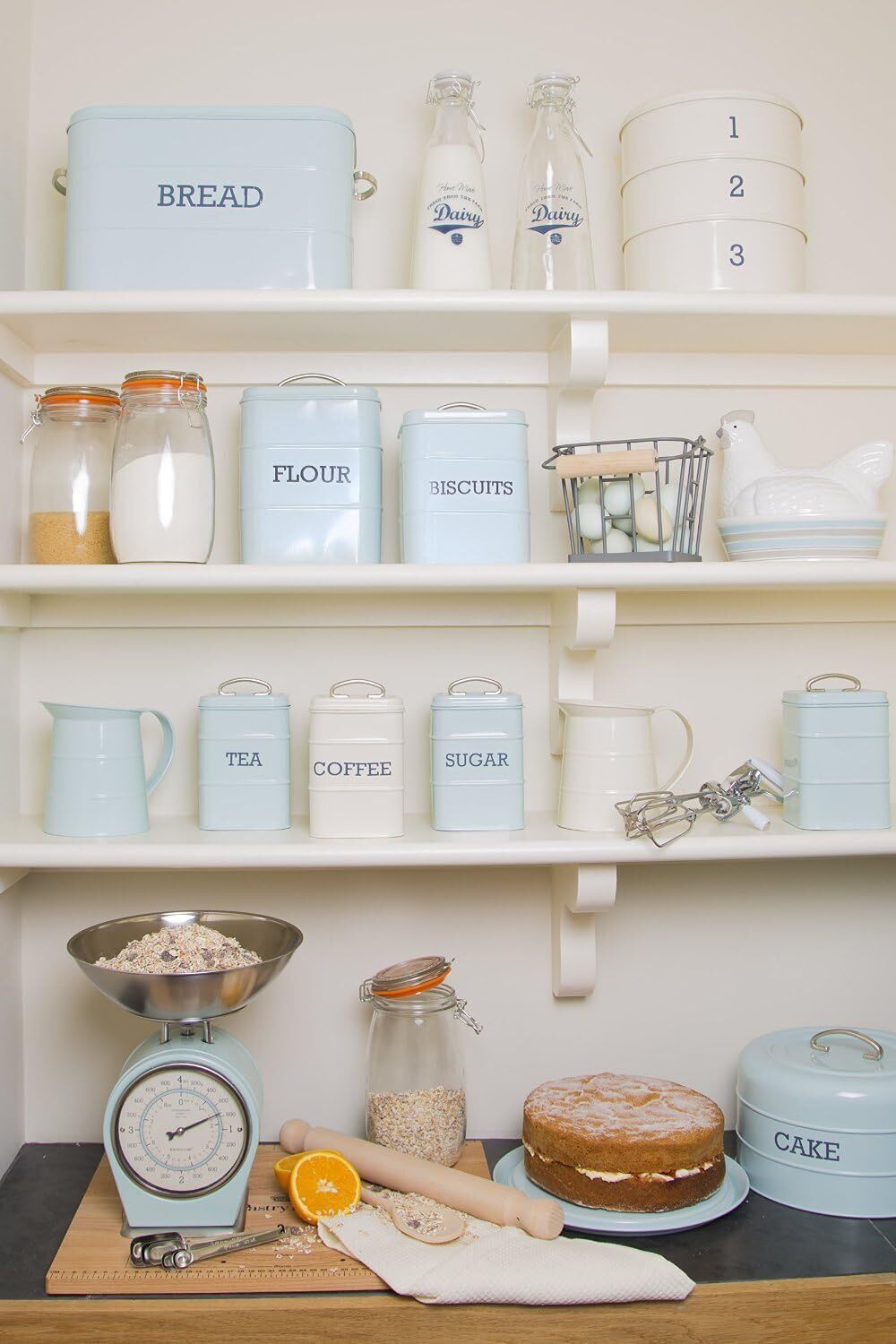 KitchenCraft Living Nostalgia úložná dóza na kávu 1,3 l, krémová, LNCOFFEECRE