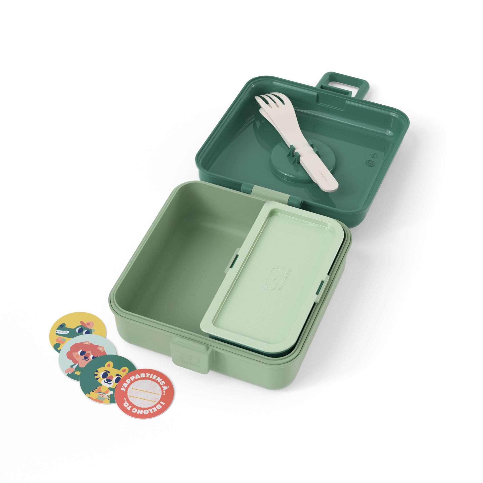 Monbento Snacky dětský svačinový box 0,85 l, green forest, 81010065