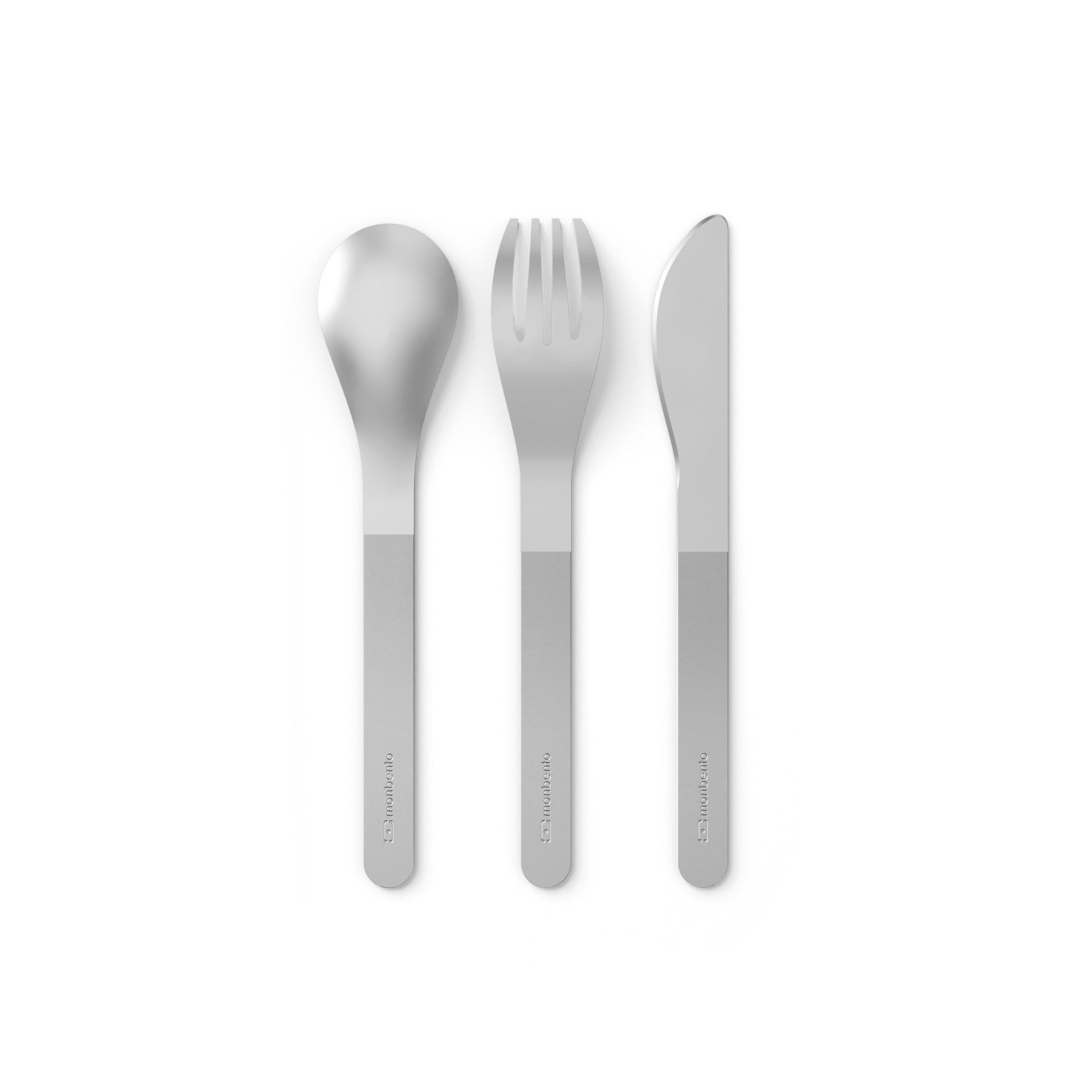 Monbento Slim Nest Trio sada nerezových příborů, green, 51300078