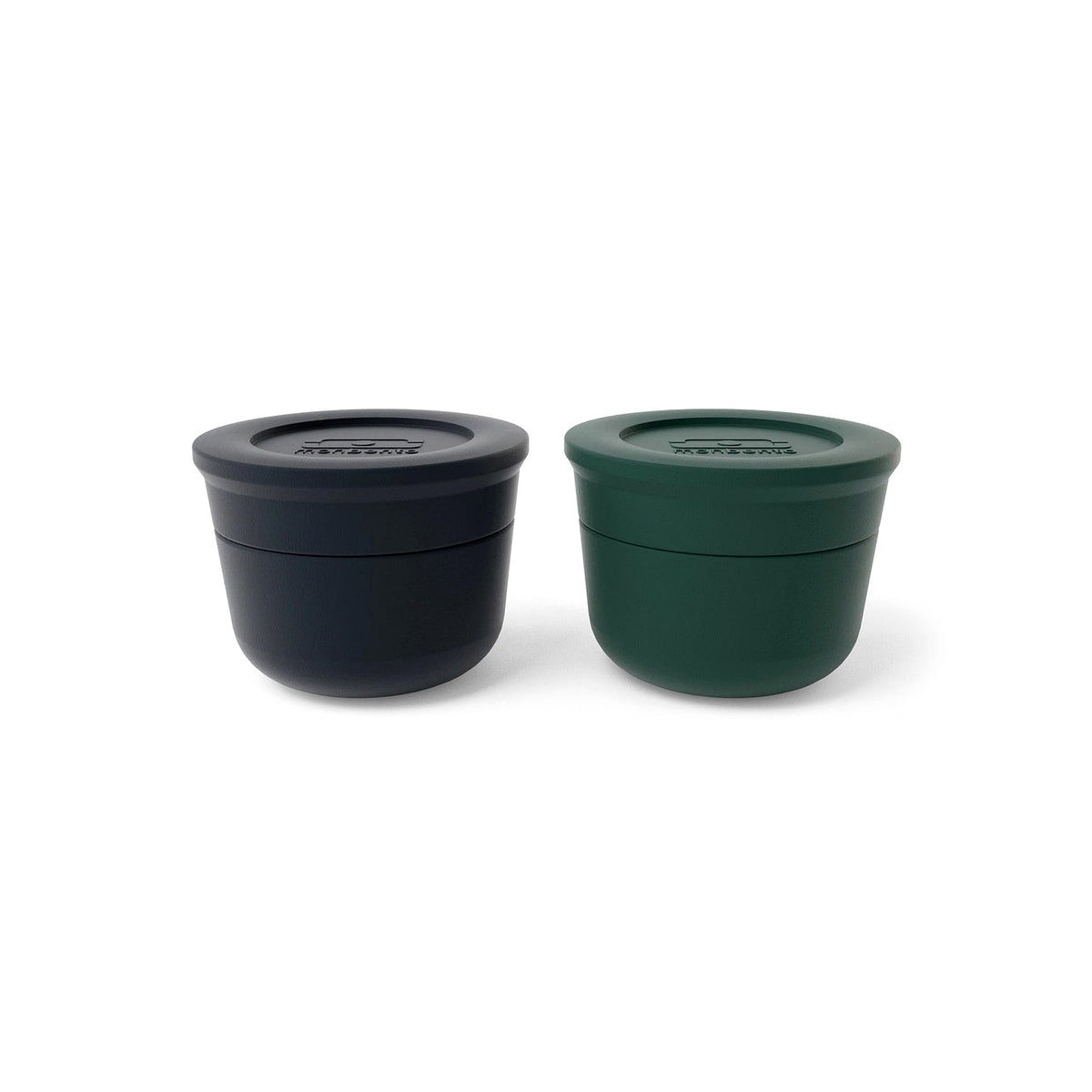 Monbento Temple S sada nádob na omáčku, black onyx a green dark, 20010078