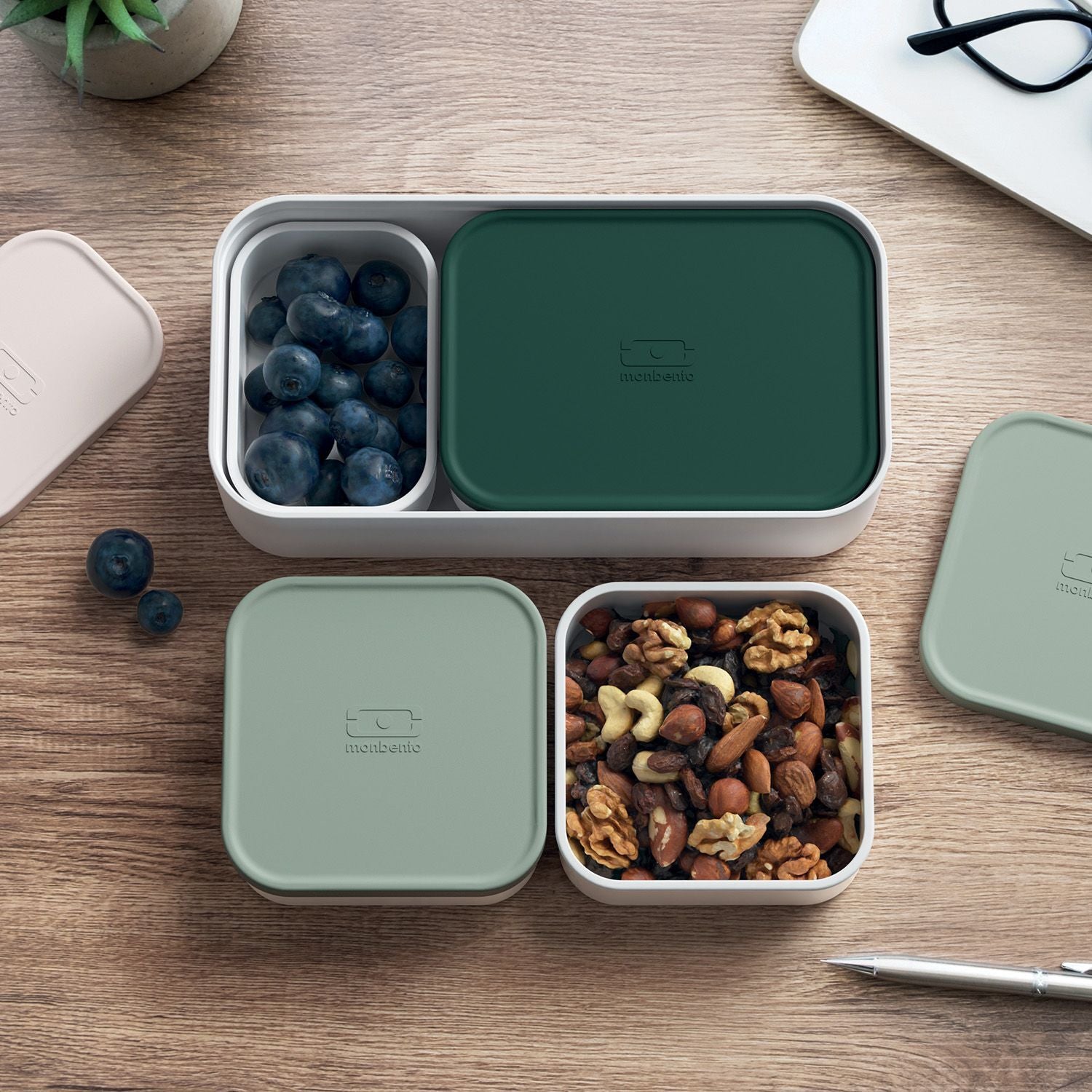 Monbento Extra přihrádky ke svačinovým boxům, green, 41190044