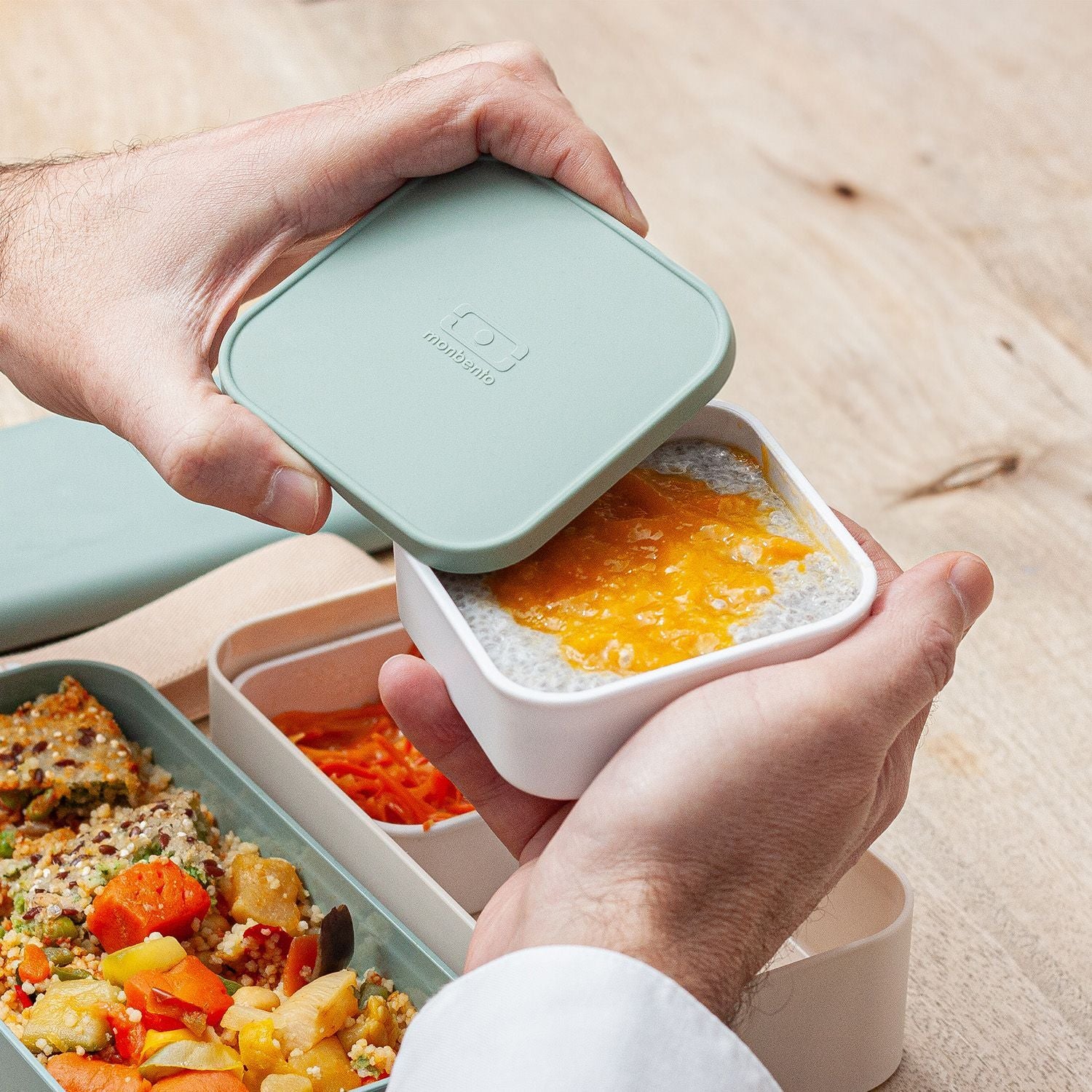 Monbento Extra přihrádky ke svačinovým boxům, green, 41190044