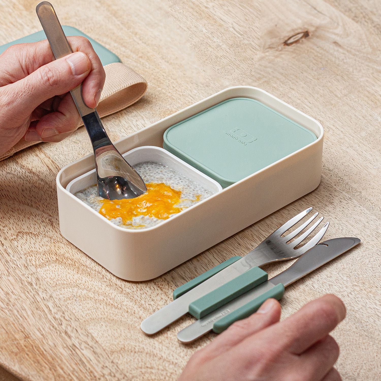 Monbento Extra přihrádky ke svačinovým boxům, green, 41190044