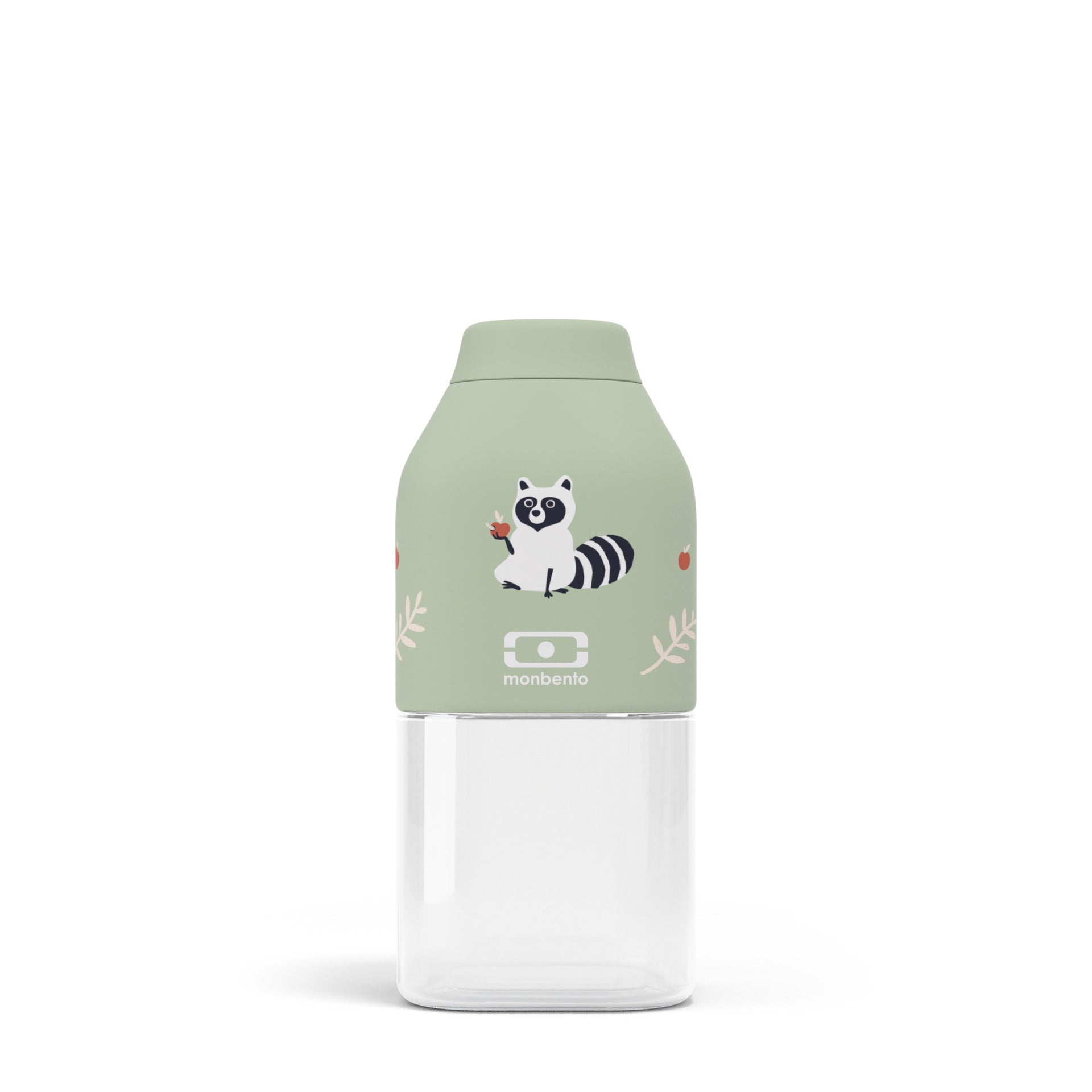 Monbento Gram dárková sada dětského svačinového boxu, green raccoon, 88017353