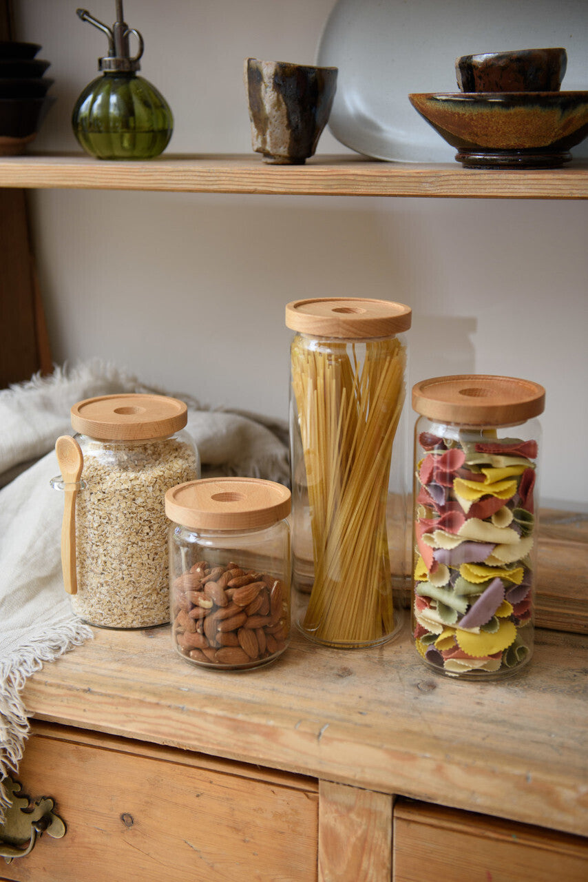 KitchenCraft Idilica sklenená nádoba s viečkom 1 l, IDGLSSTORMED