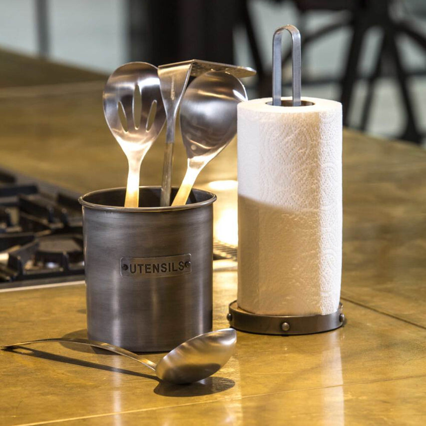 KitchenCraft Industrial kovový stojan na kuchyňské utěrky, INDTOWEL