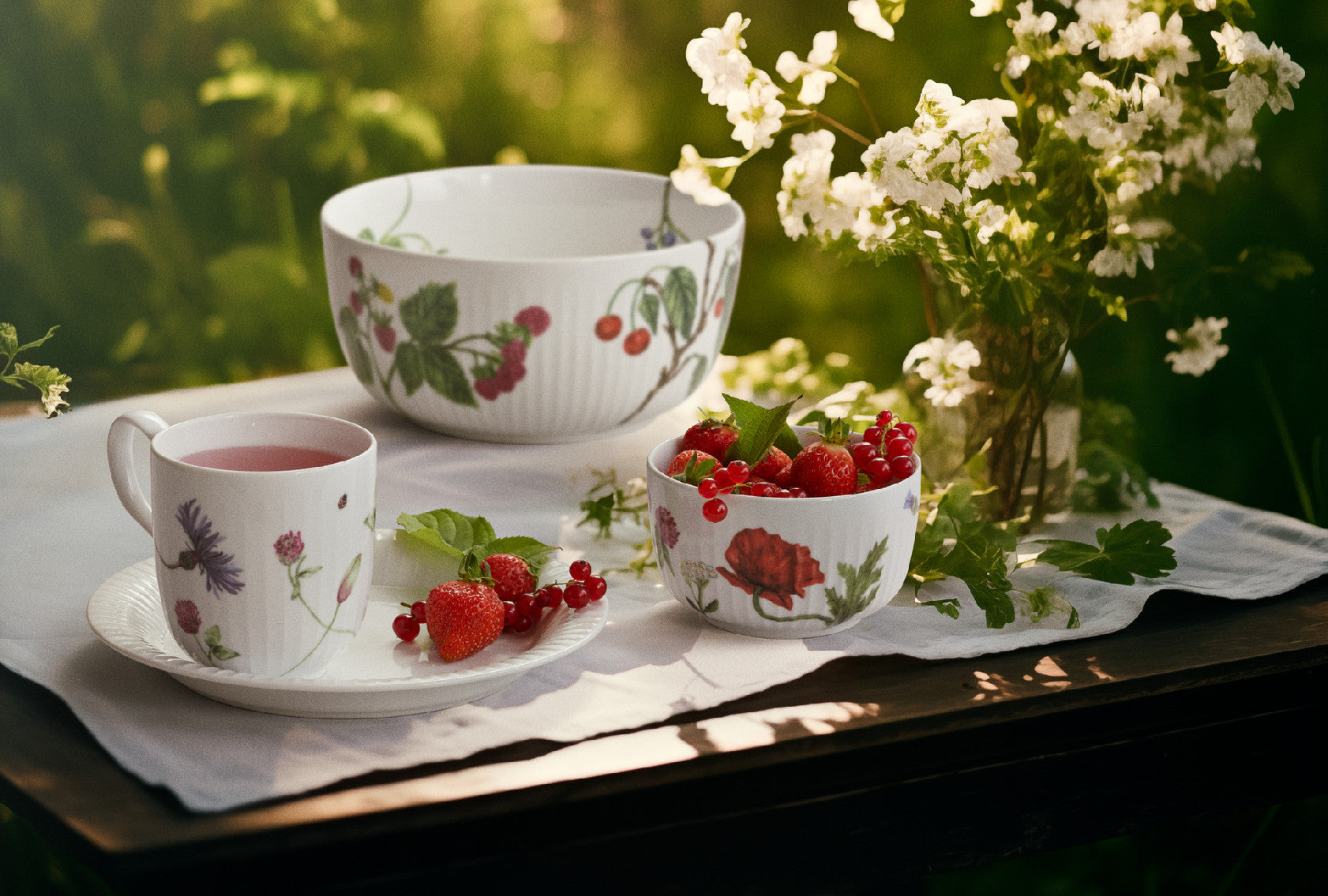 Kähler Hammershoi Summer porcelánová mísa 21 cm, summer berries, 693336