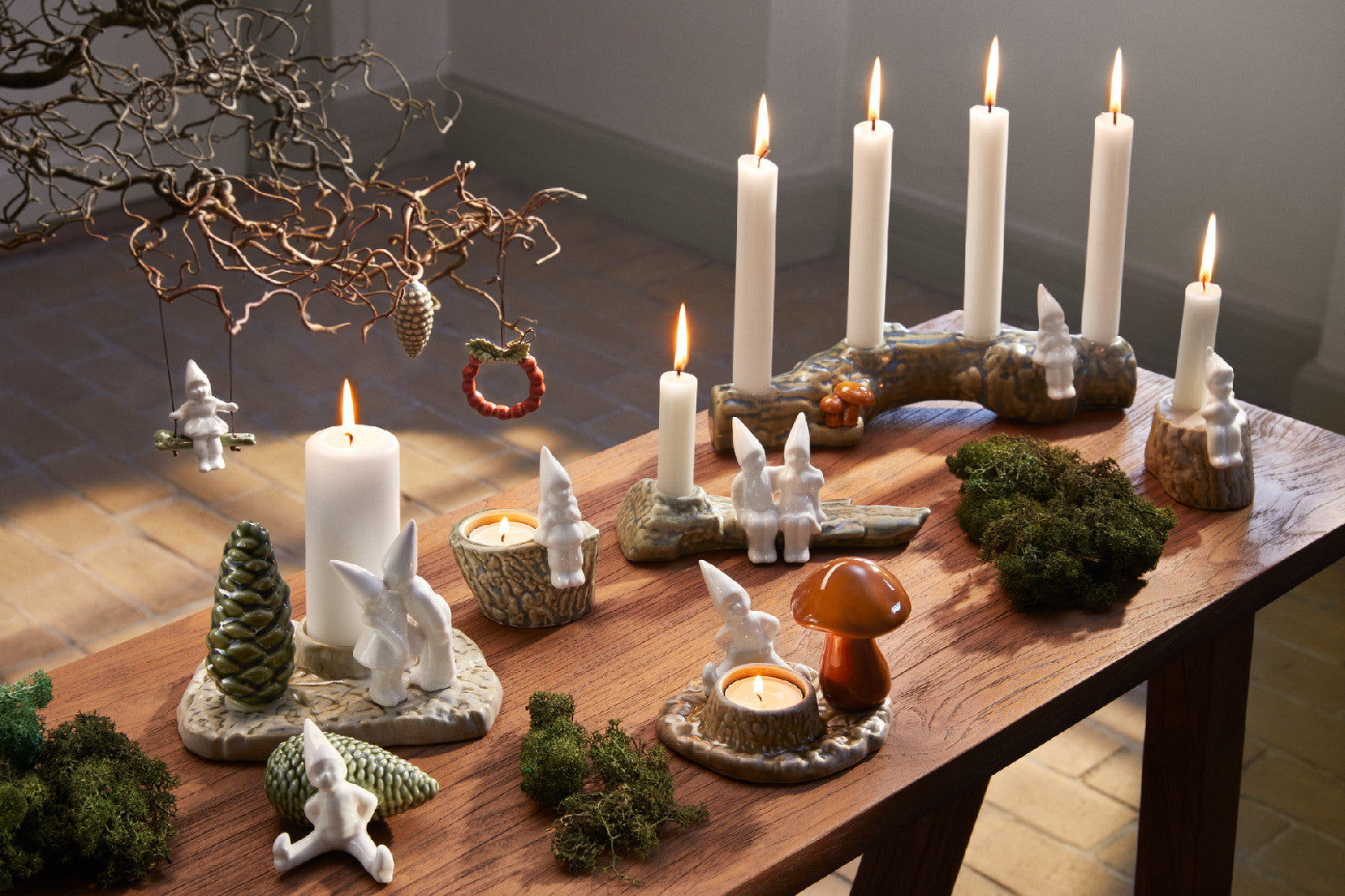 Kähler Christmas Tales porcelánový svícen Christmas advent 10 cm, 693512