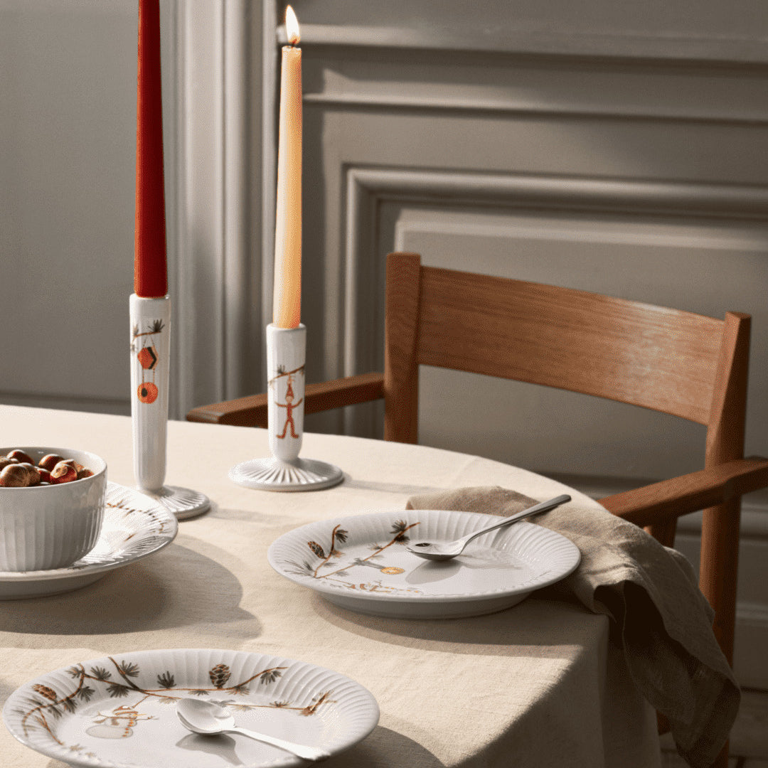 Kähler Hammershøi Christmas keramický svícen 12 cm, white, 693248