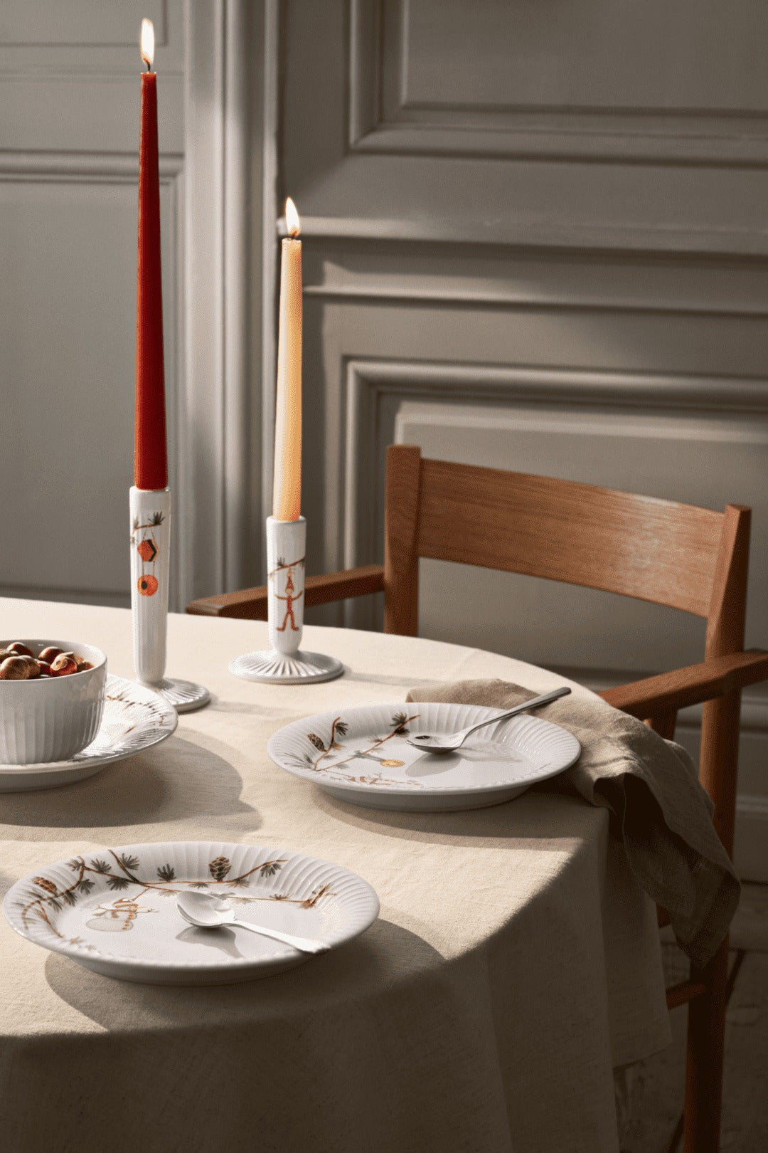 Kähler Hammershøi Christmas keramický svícen 12 cm, white, 693248