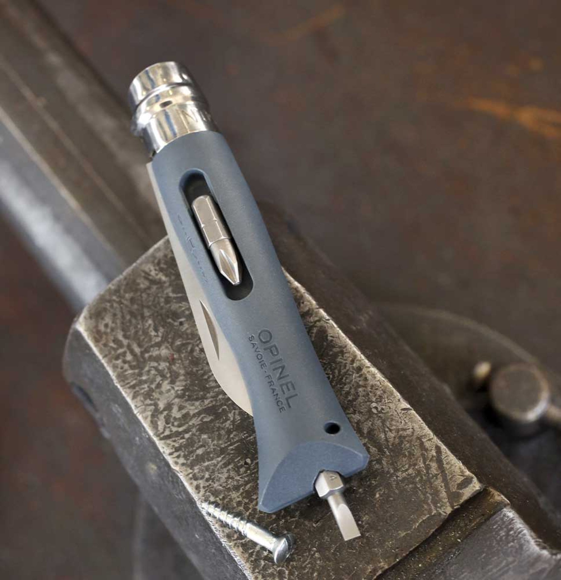 Opinel DIY N°09 multifunkční nůž 8 cm, šedá, 001792