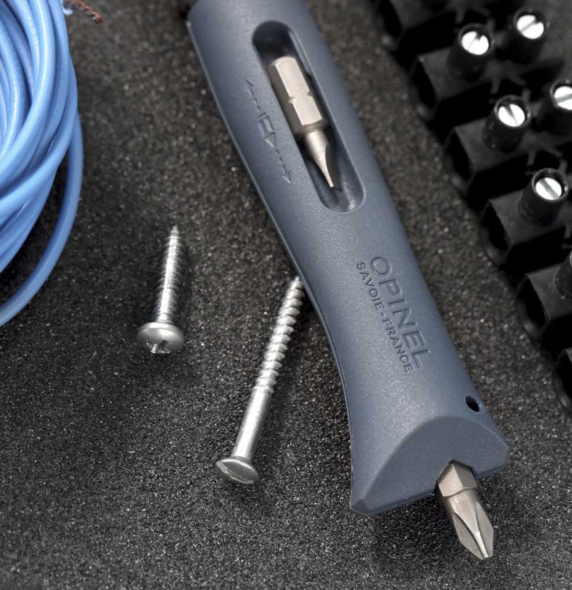 Opinel DIY N°09 multifunkční nůž 8 cm, šedá, 001792