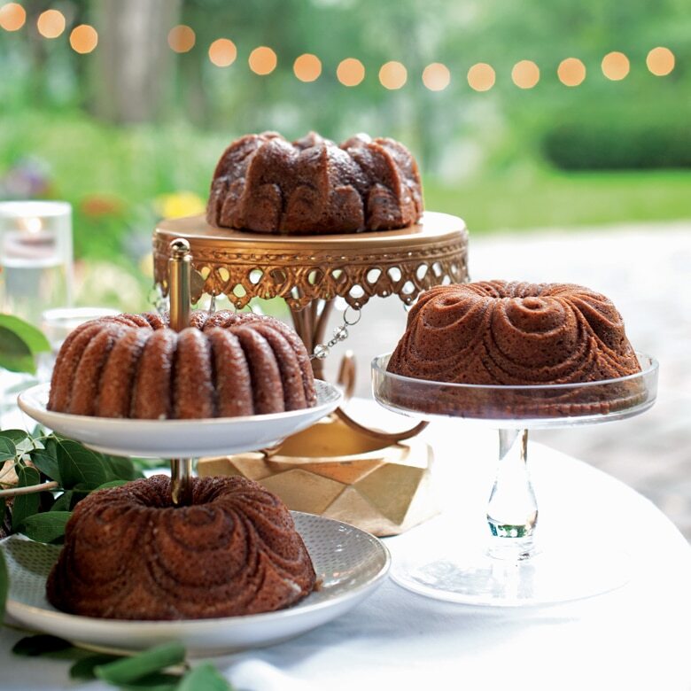 Nordic Ware bábovkový plát se 4 formičkami Quartet, 9 cup zlatá, 91377