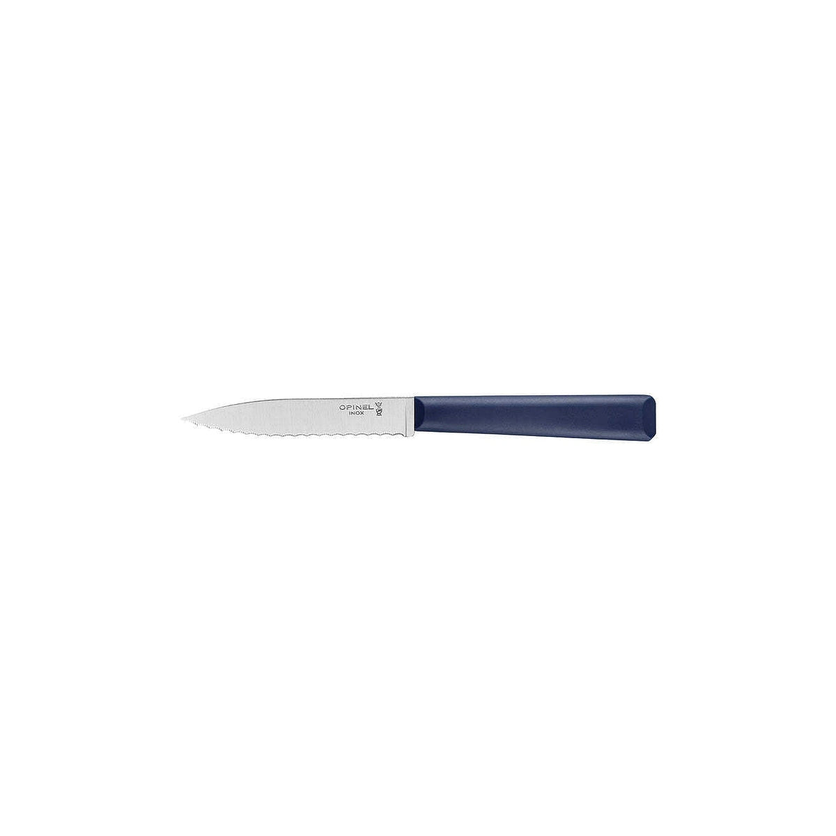 Opinel Les Essentiels+ N°313 vroubkovaný nůž na zeleninu 10 cm, modrá, 002353