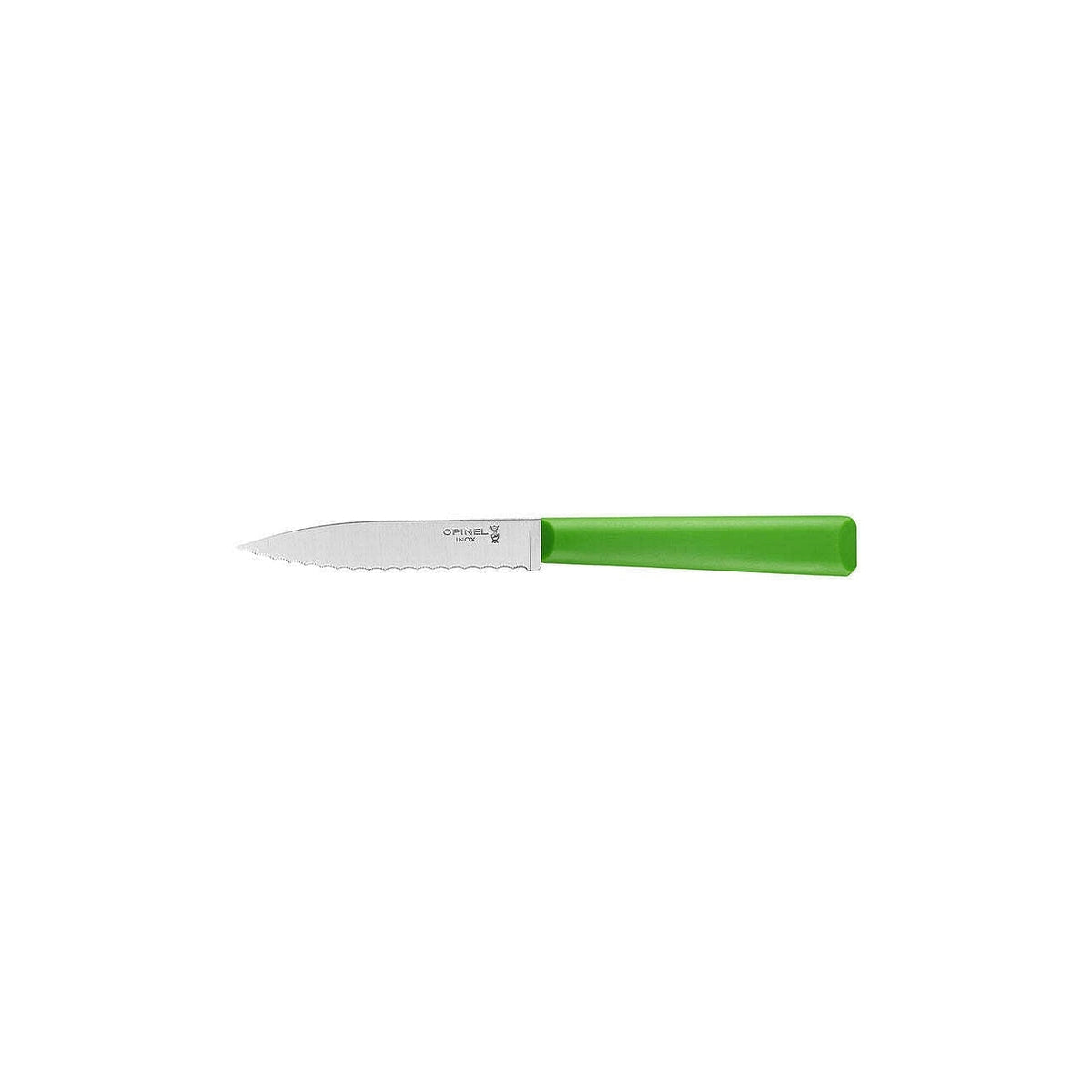Opinel Les Essentiels+ N°313 vroubkovaný nůž na zeleninu 10 cm, zelená, 002354