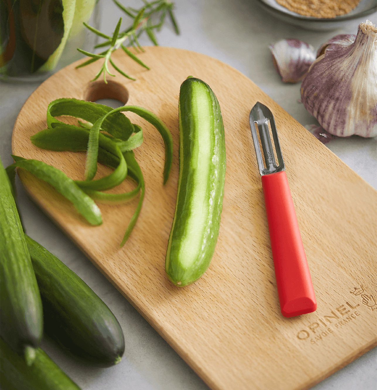 Opinel Les Essentiels+ Trio sada nožů a škrabky 3 ks, 002359