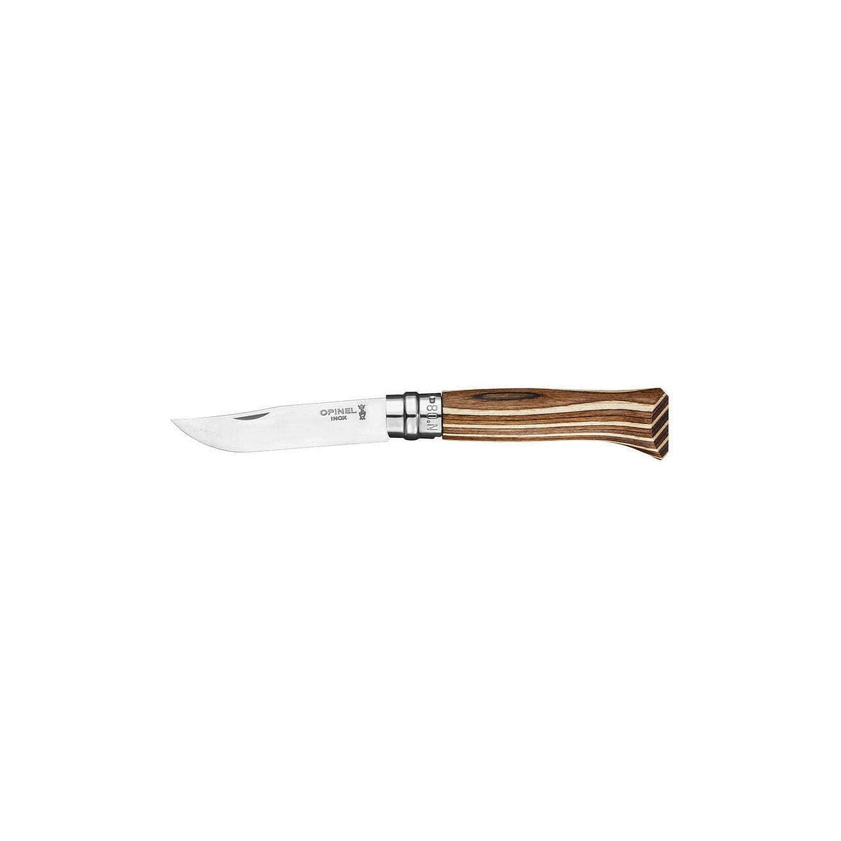 Opinel Laminated Birch N°08 zavírací nůž finská bříza 8,5 cm, hnědá, 002388
