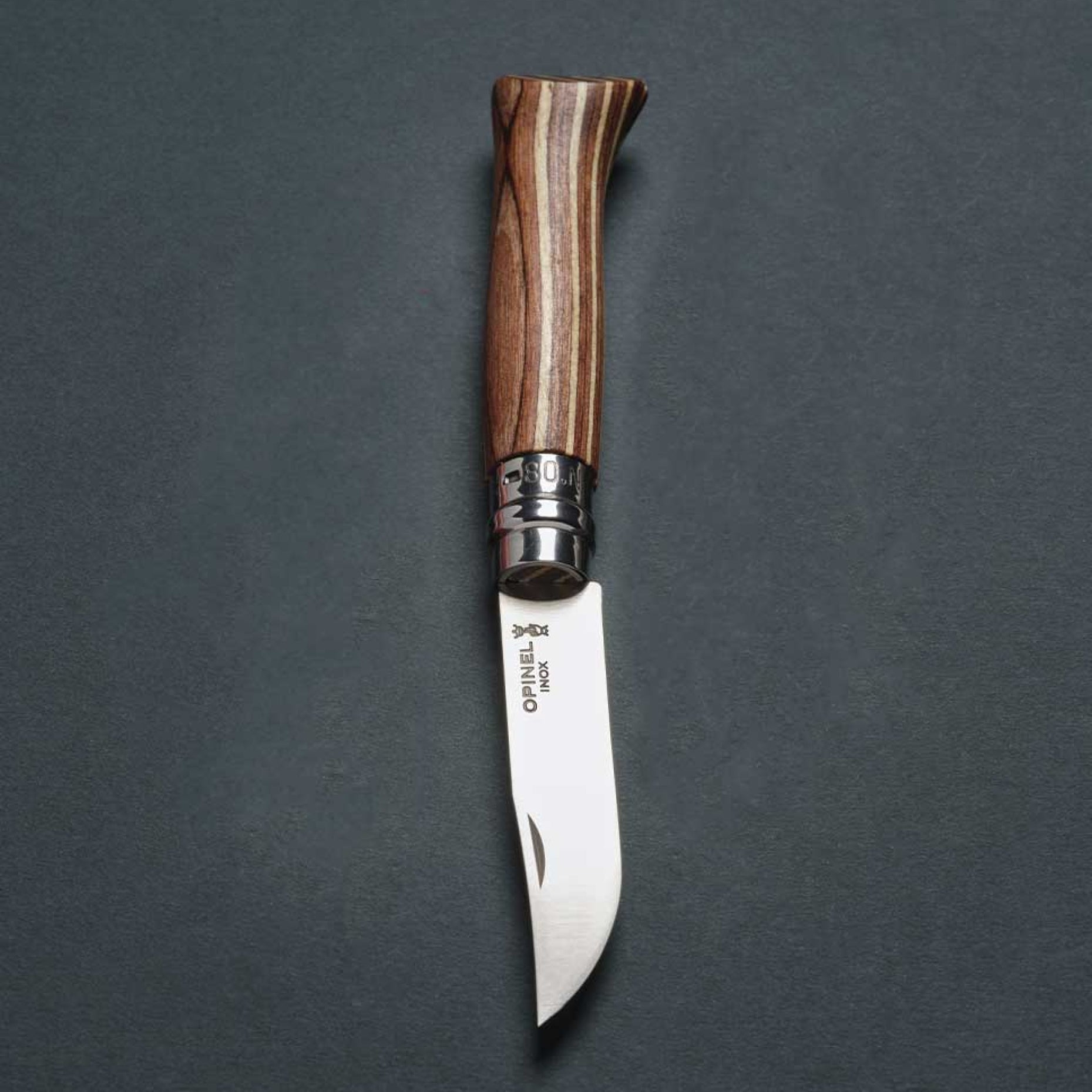 Opinel Laminated Birch N°08 zavírací nůž finská bříza 8,5 cm, hnědá, 002388