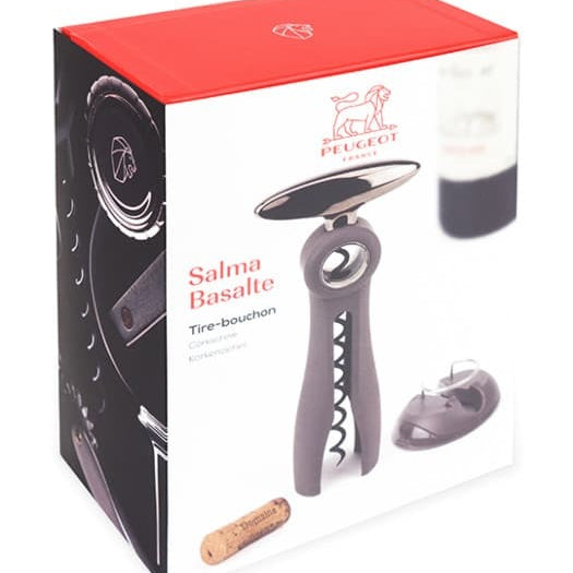 Peugeot Salma stolní vývrtka s řezačkou folií, basalt, 200374