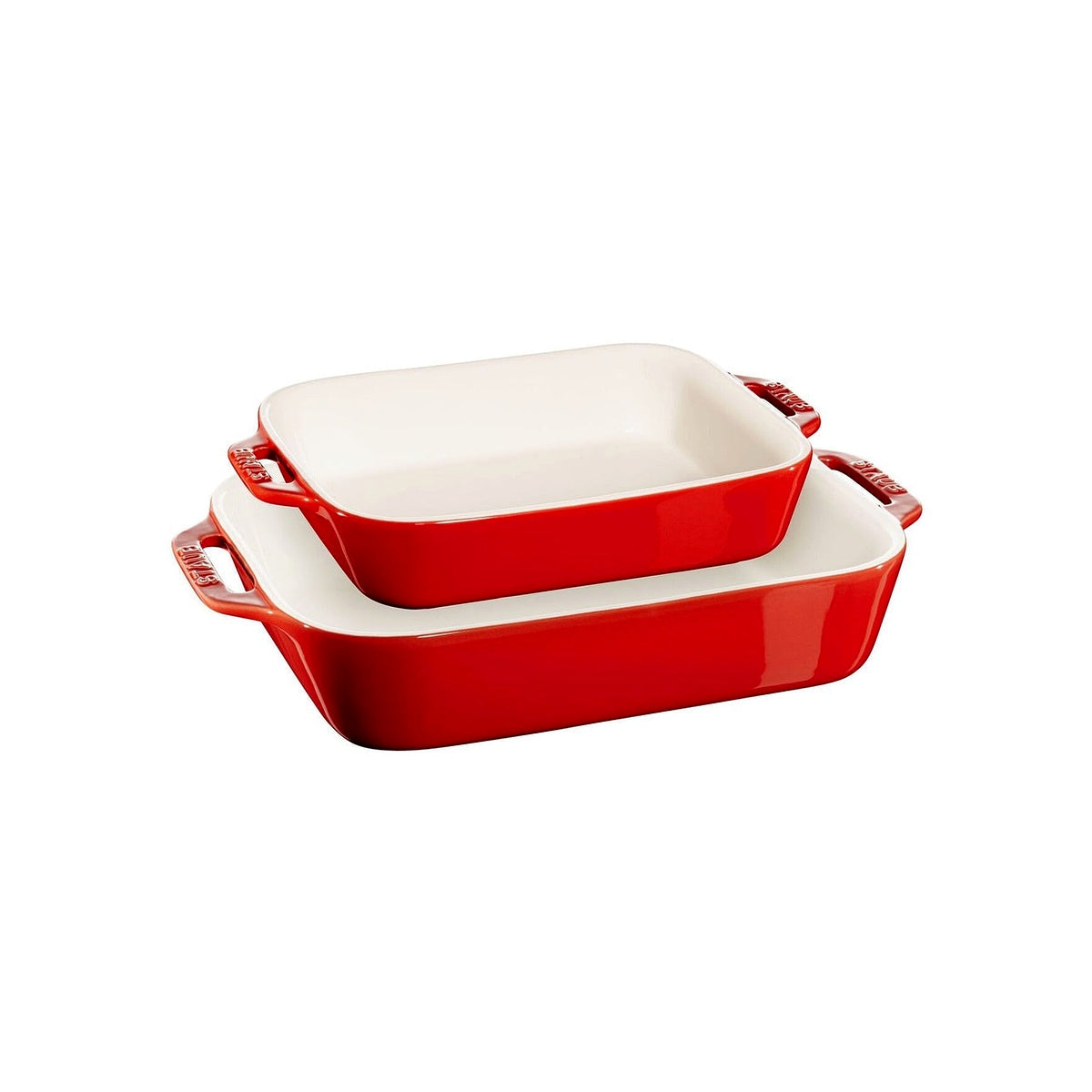 Staub zapékací keramické mísy, 2 ks, červená, 40508-627