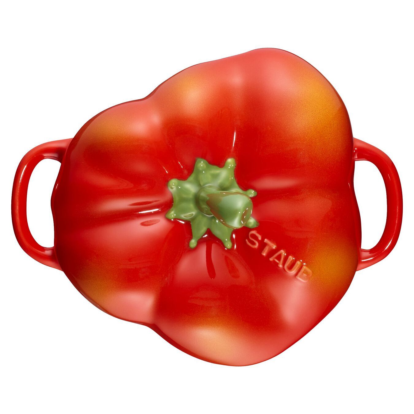 Staub Cocotte keramická zapékací miska ve tvaru papriky 12 cm/0,47 l, oranžovo-červená, 40500-325