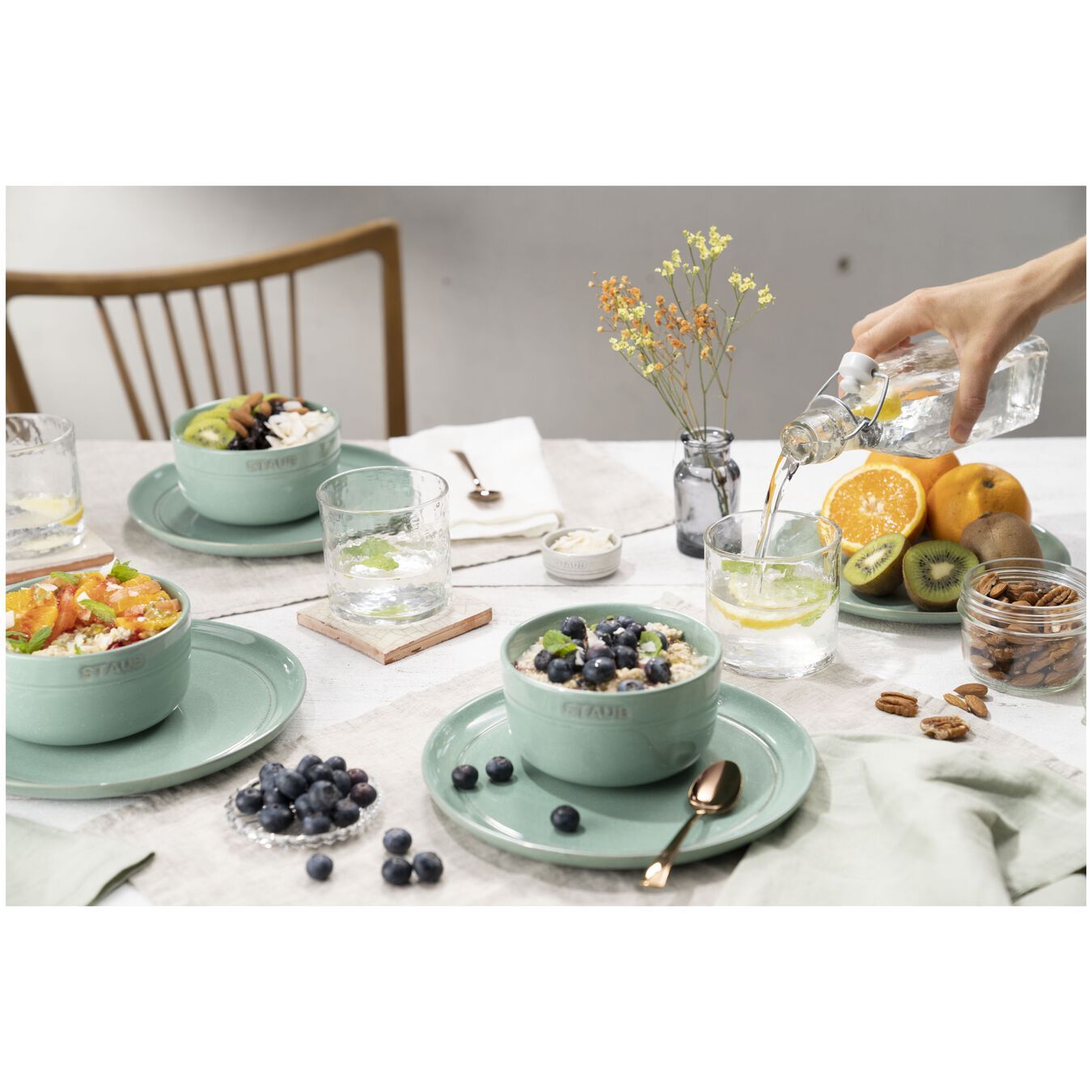 Staub keramický talíř 26 cm, šalvějově zelená, 40508-182