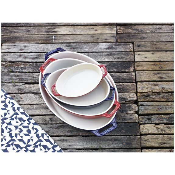 Staub keramická zapékací mísa oválná 17 cm/0,4 l višňová, 40511-153