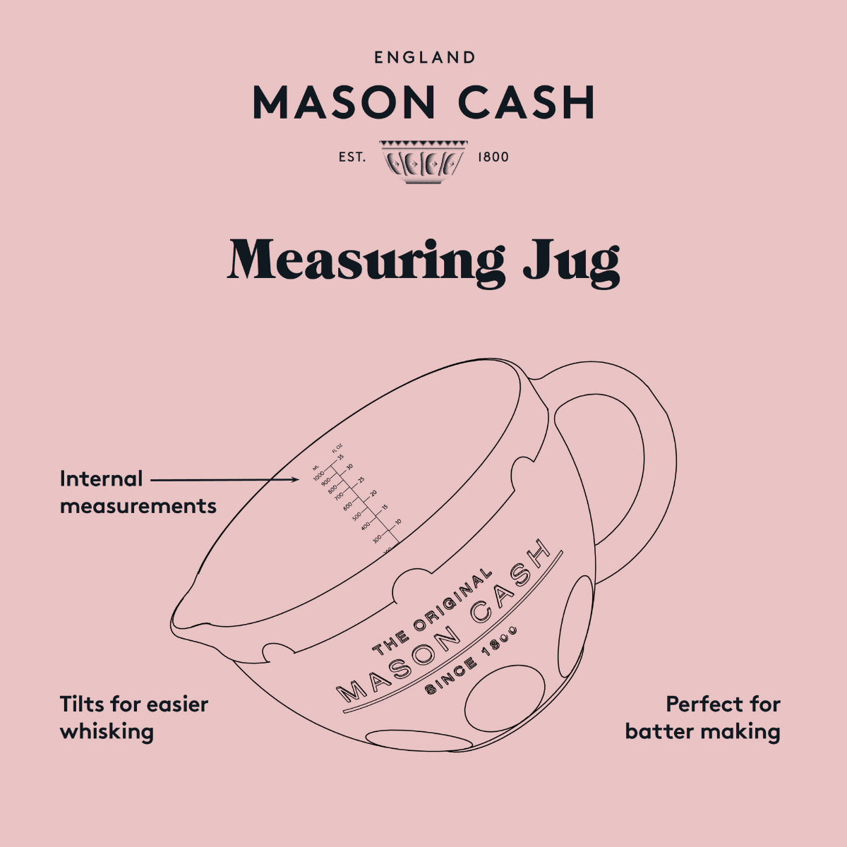 Mason Cash Innovative keramická odměrka s nálevkou 1 l, 2008.185