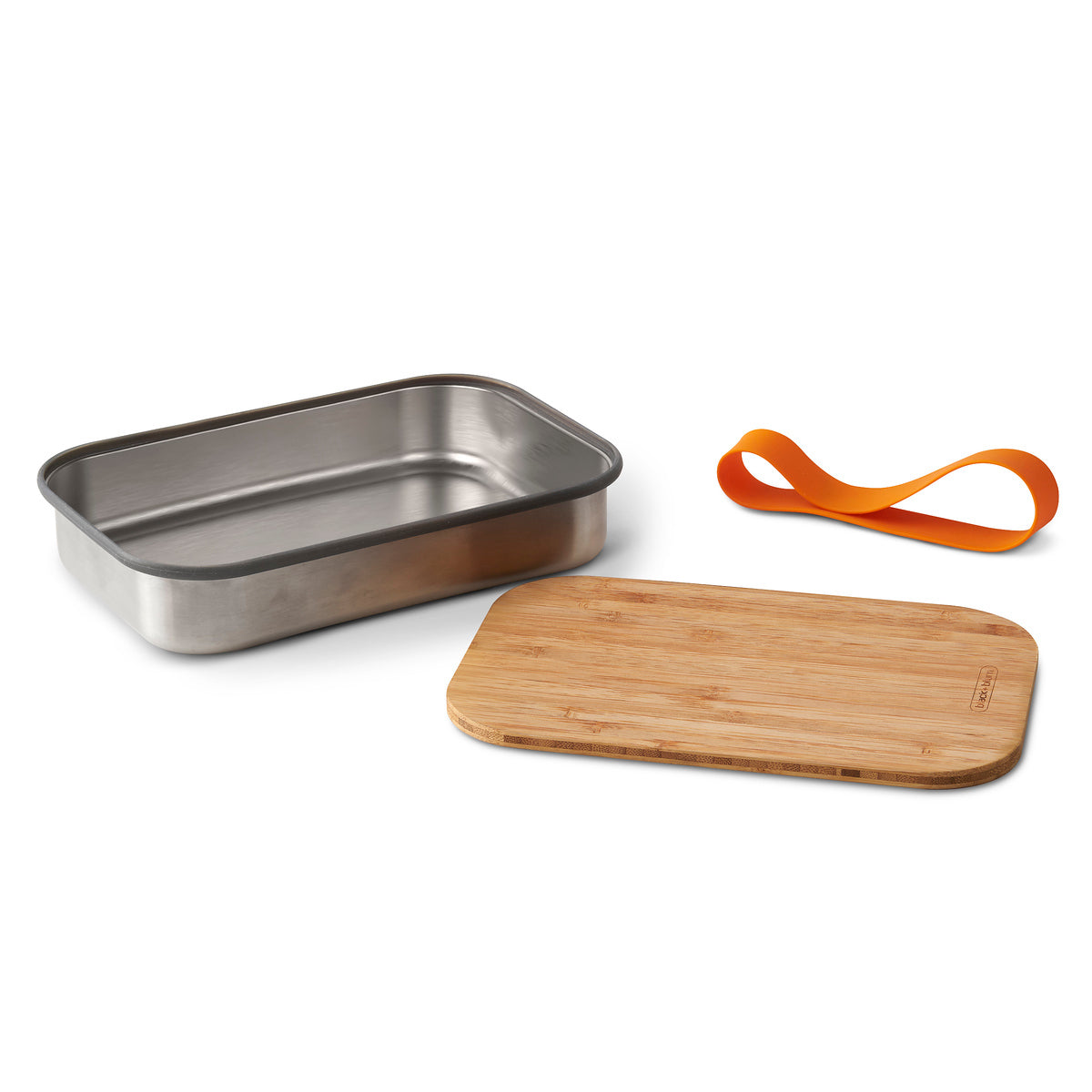 Black+Blum svačinový box s bambusovým víkem 0,9 l, orange, BAM-SB003