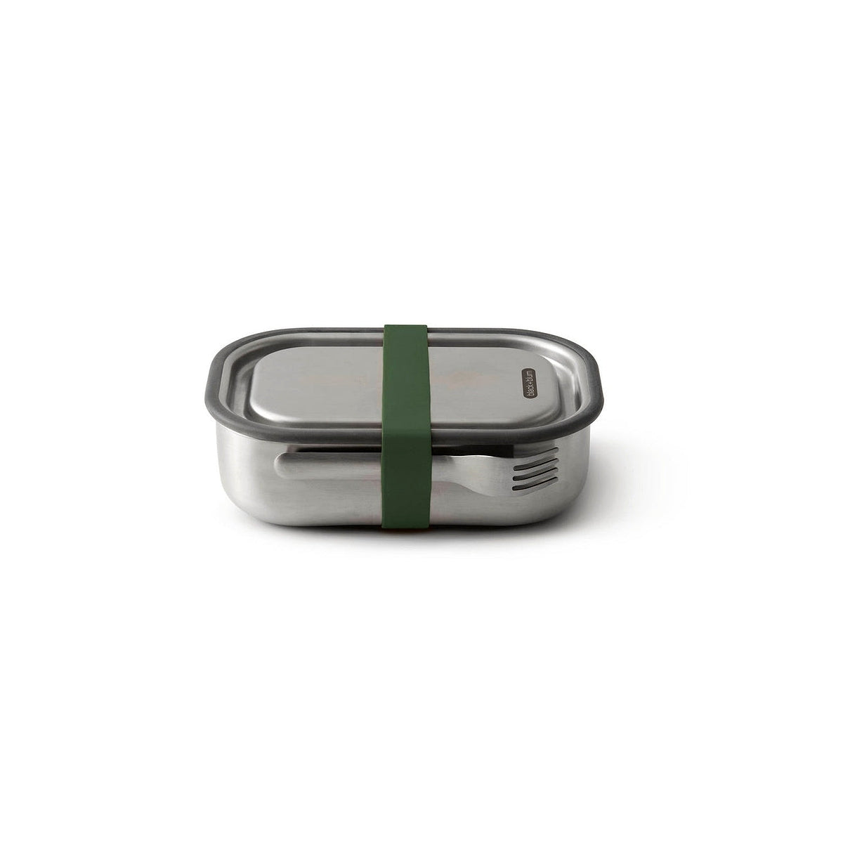 Black+Blum nerezový svačinový box s vidličkou 1 l, olive, BAM-SS-L010
