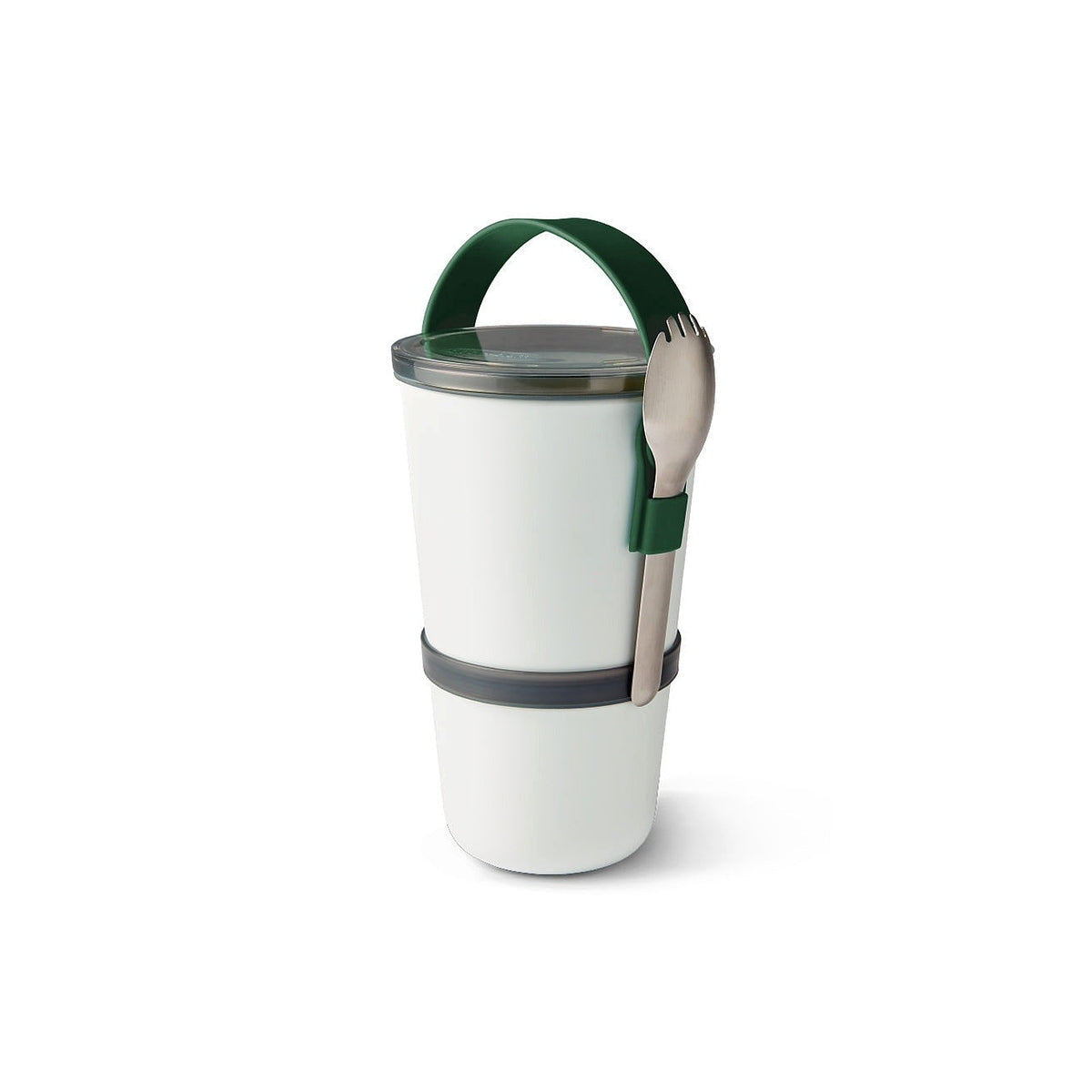 Black+Blum Original dvoudílná svačinová dóza se lžící 0,9 l, olive, BAO-BP010