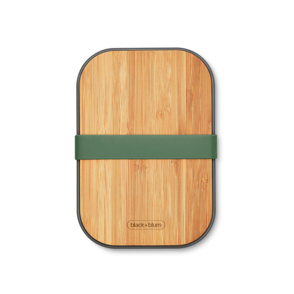 Black+Blum svačinový box s bambusovým víkem 1,25 l, olive, BAM-SB-L010