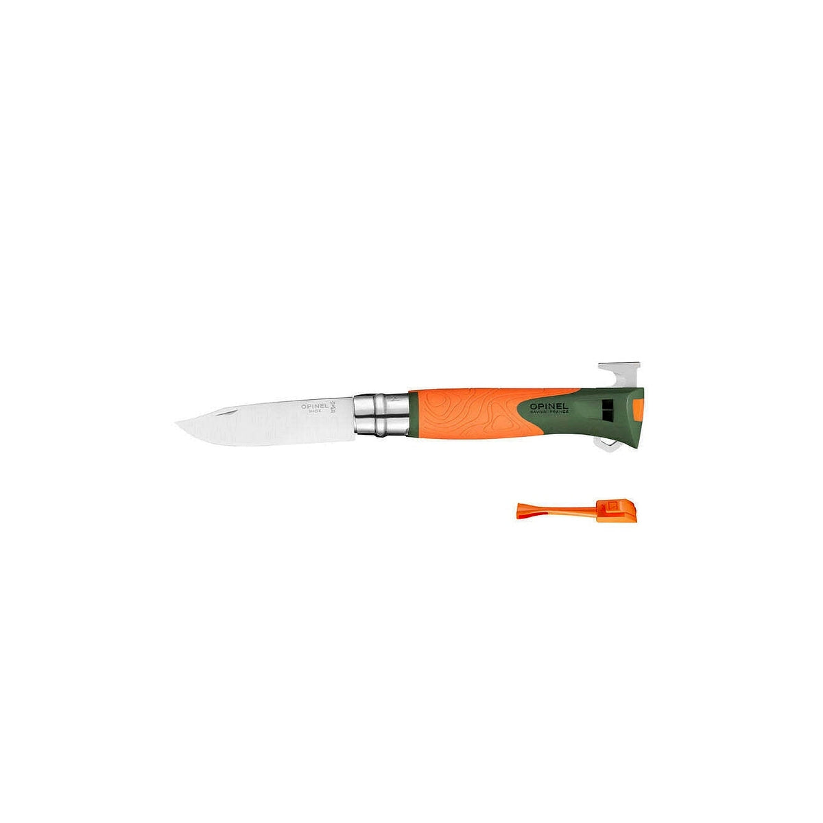 Opinel Explore N°12 multifunkční nůž s odstraňovačem klíšťat 10 cm, oranžová, 002454
