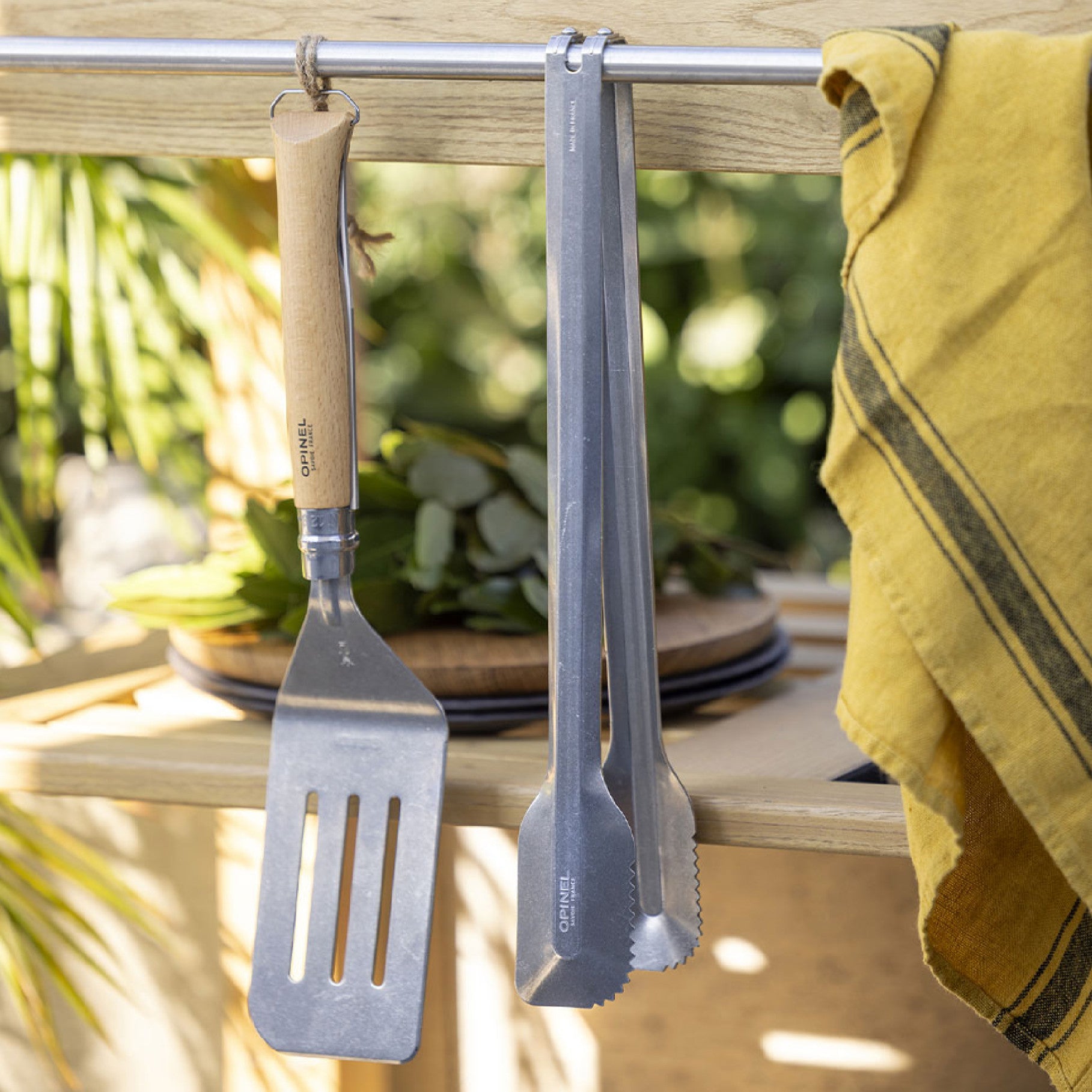 Opinel Barbecue sada nože N°12 B, obracečky a kleští na grilování, 002733