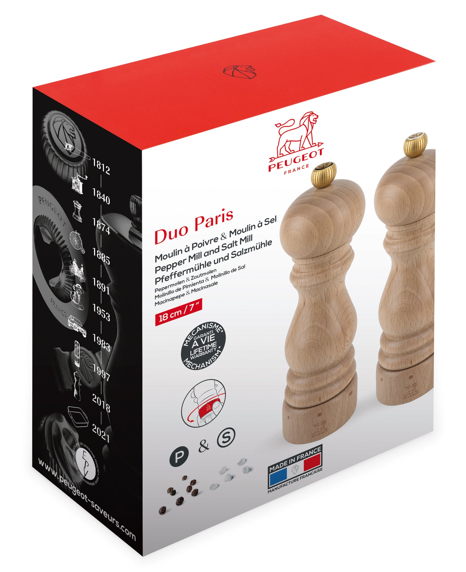Peugeot Paris u'Select sada mlýnků na pepř a sůl 18 cm, natural, 2/23386
