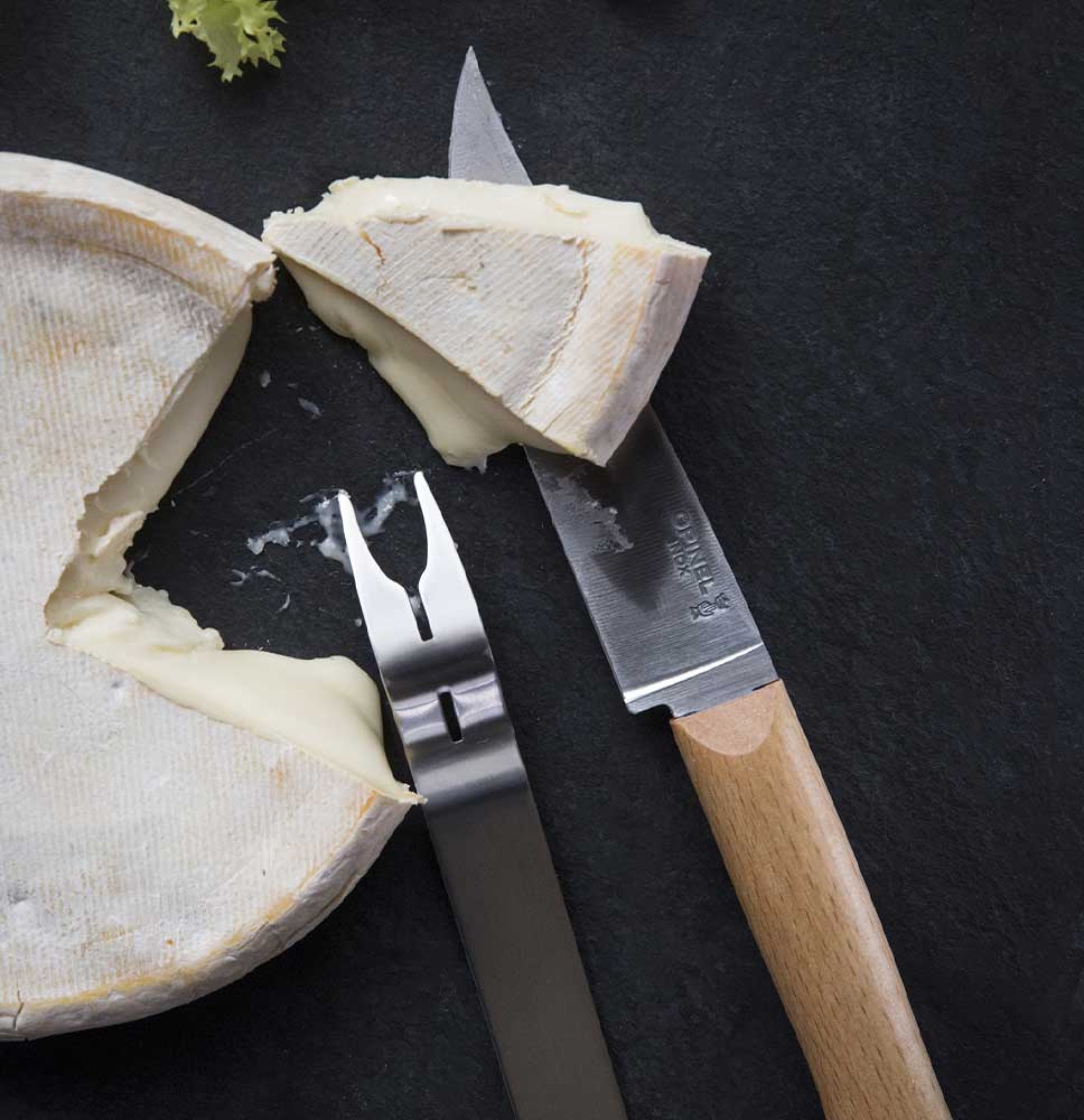 Opinel sada nože a vidličky na sýr 12,5 cm, 001834